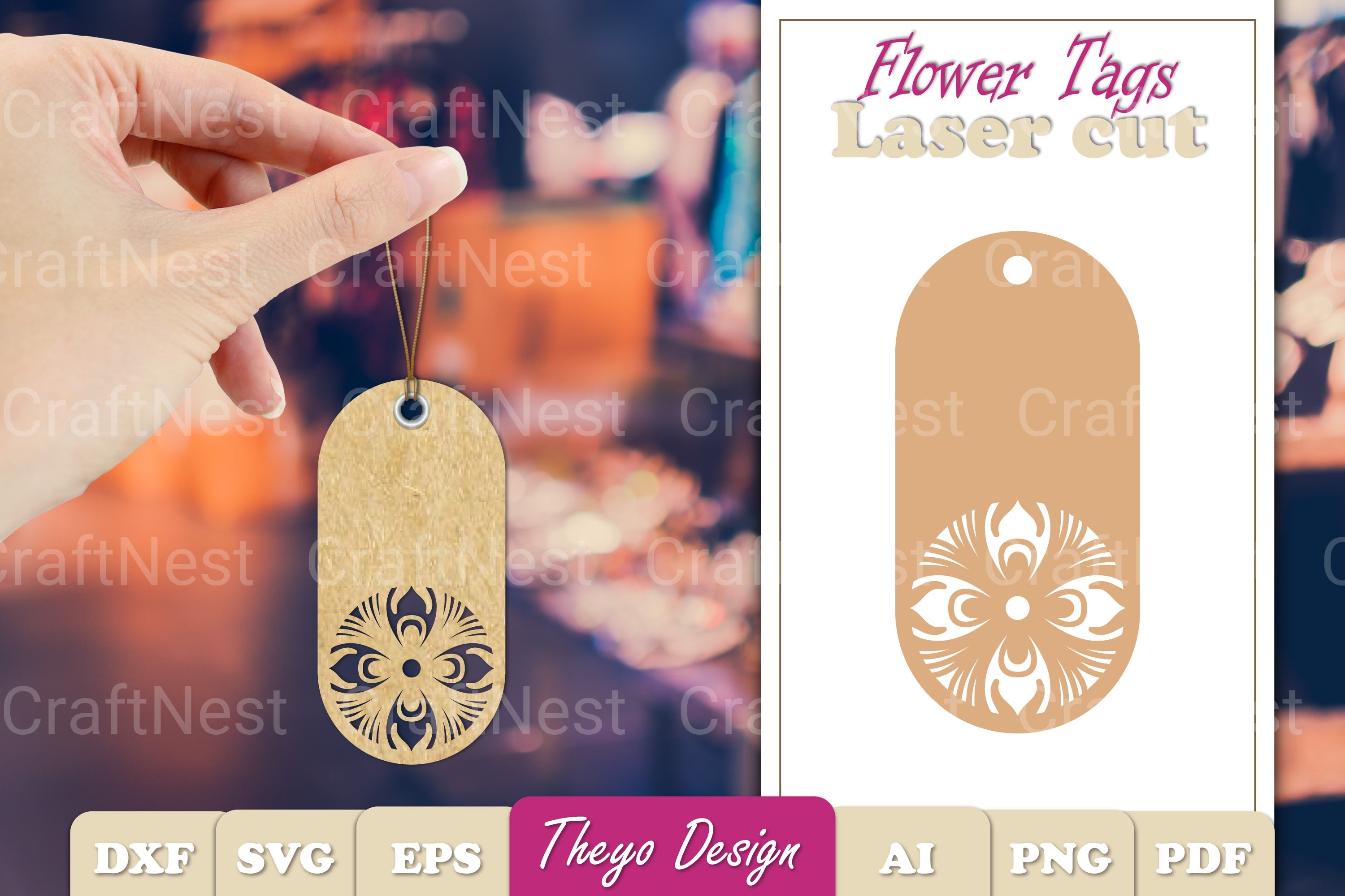 Flower Tags SVG Bundle