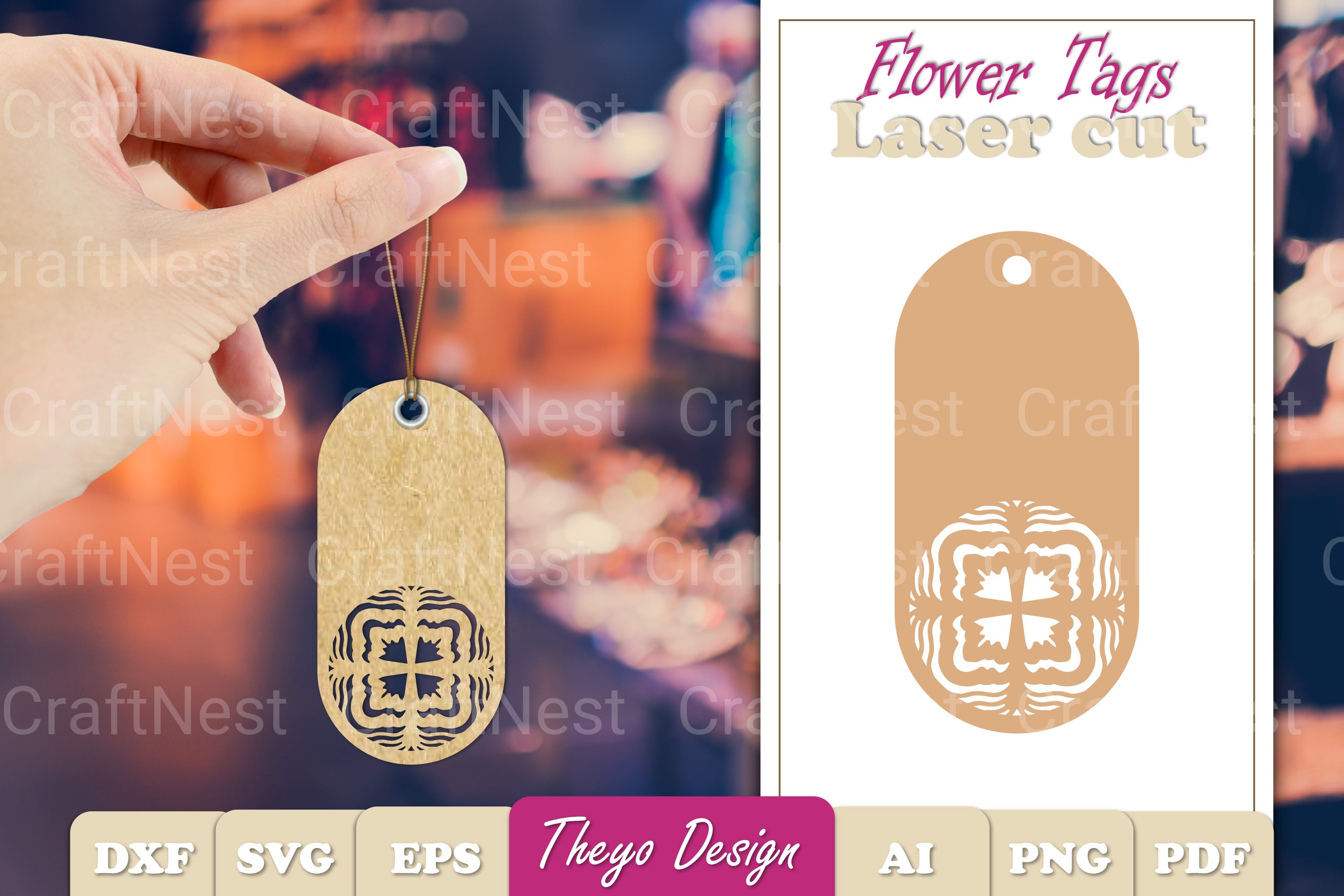 Flower Tags SVG Bundle