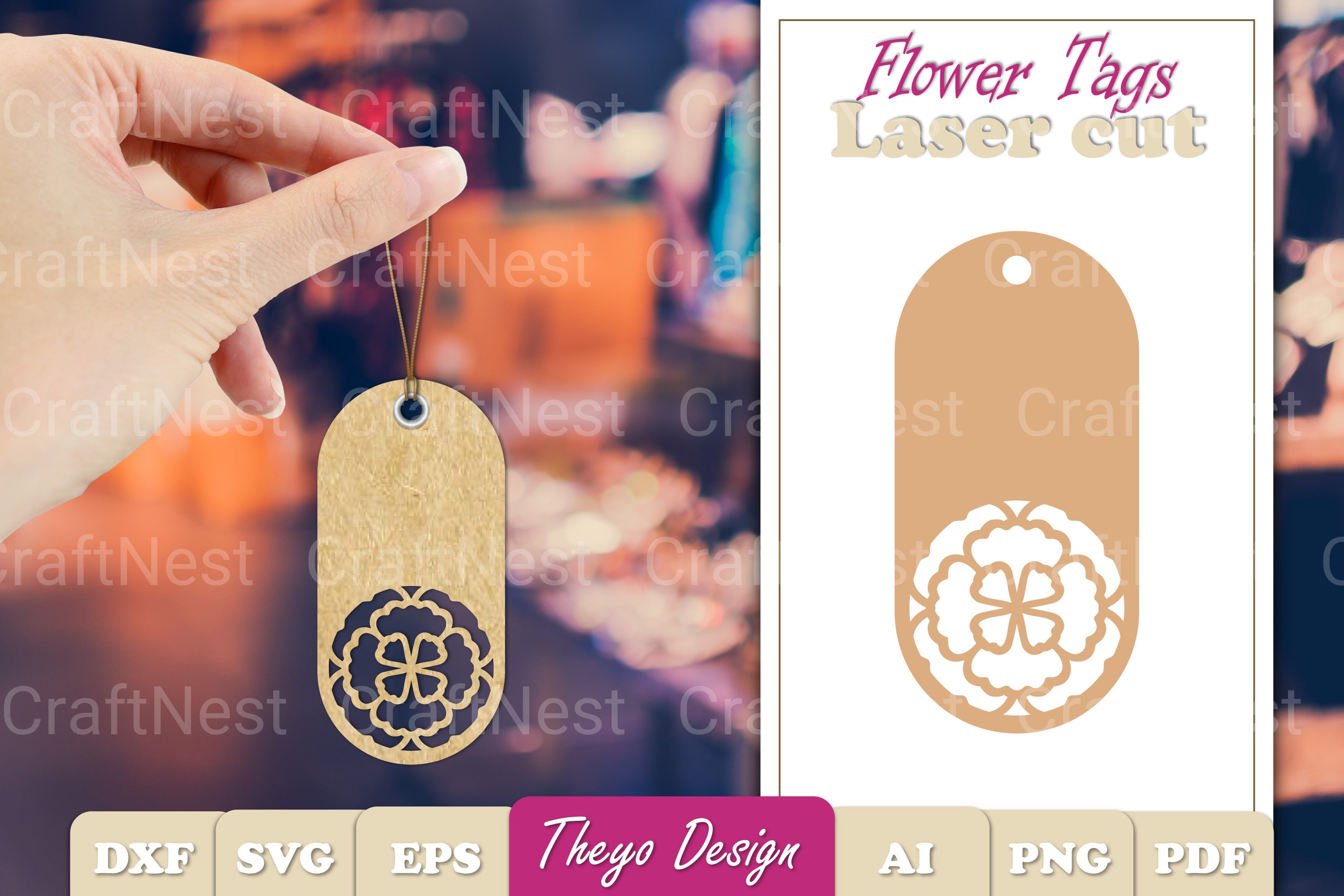 Flower Tags SVG Bundle