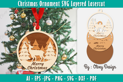 Christmas Ornaments Layered Lasercut SVG Bundle 1 - CraftNest - Digital Crafting and Art