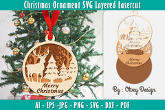 Christmas Ornaments Layered Lasercut SVG Bundle 2 - CraftNest - Digital Crafting and Art