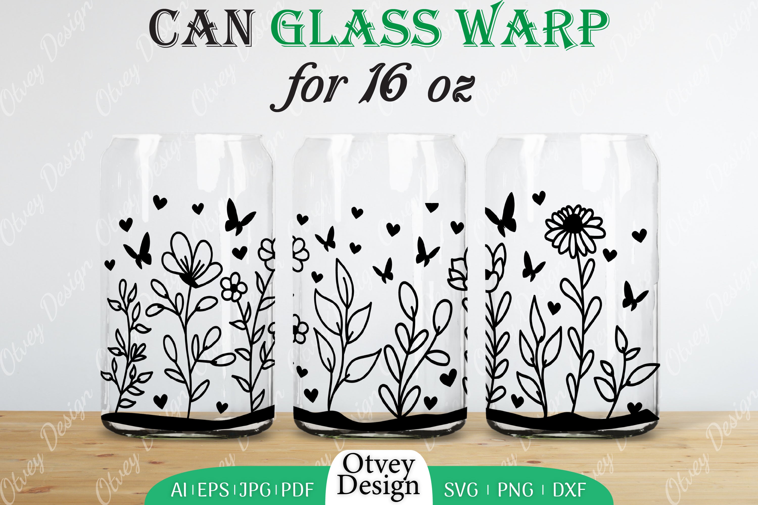 Blooming Wildflowers Can Glass 16 OZ SVG Bundle 2 - CraftNest - Digital Crafting and Art