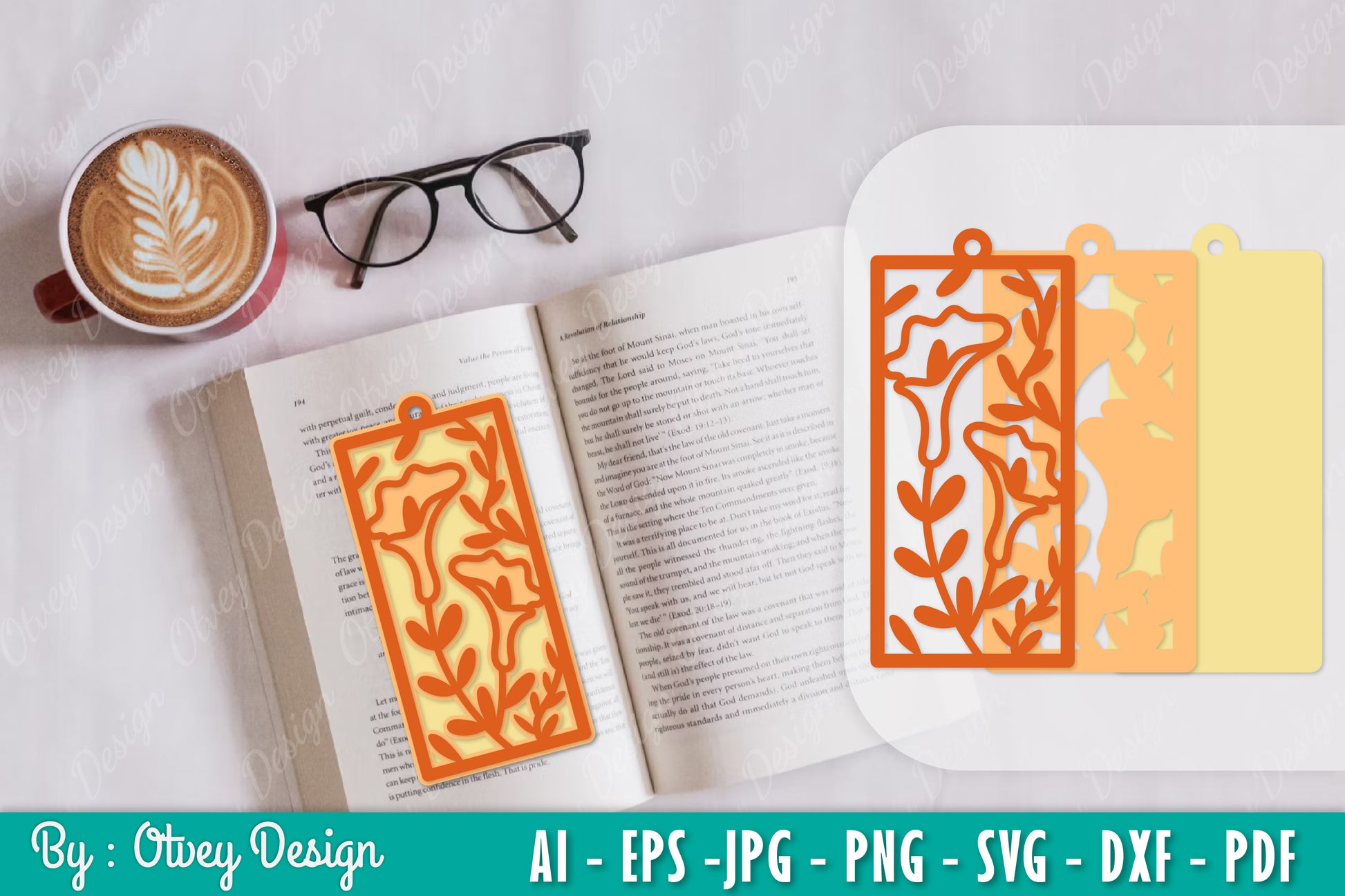 Flowers Bookmark SVG Bundle 2 - CraftNest - Digital Crafting and Art