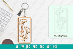 Flower Keychain SVG Bundle 2 - CraftNest - Digital Crafting and Art