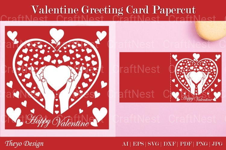Valentine Greeting Card Cut SVG