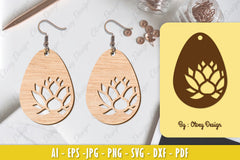 Flower Earring Laser Cut SVG Bundle 61 - CraftNest - Digital Crafting and Art
