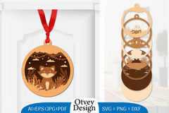 3D Animal Ornament Layered Lasercut SVG Bundle 2 - CraftNest - Digital Crafting and Art