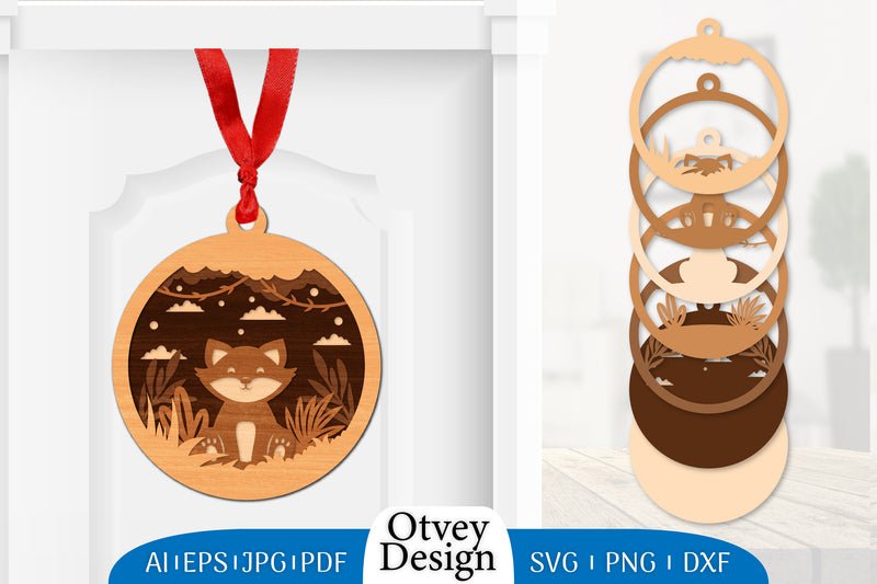 3D Animal Ornament Layered Lasercut SVG Bundle 2 - CraftNest - Digital Crafting and Art