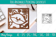 Animals Peeking Lasercut SVG Bundle 2 - CraftNest - Digital Crafting and Art