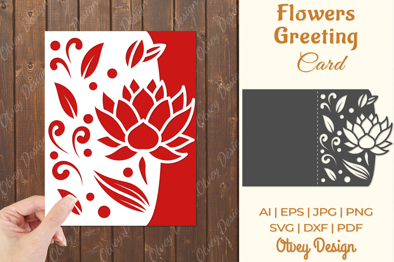 Flowers Card Cover Paper Cut SVG Bundle 2 - CraftNest - Digital Crafting and Art