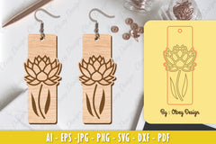 Flower Earring Laser Cut SVG Bundle 142 - CraftNest - Digital Crafting and Art