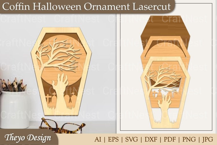 Coffin Ornament SVG Bundle