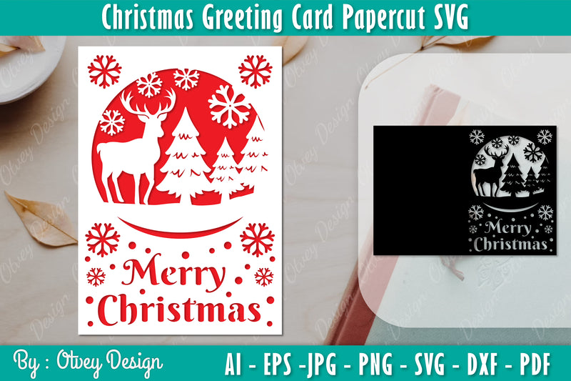 Christmas Greeting Card SVG Bundle 2 - CraftNest - Digital Crafting and Art