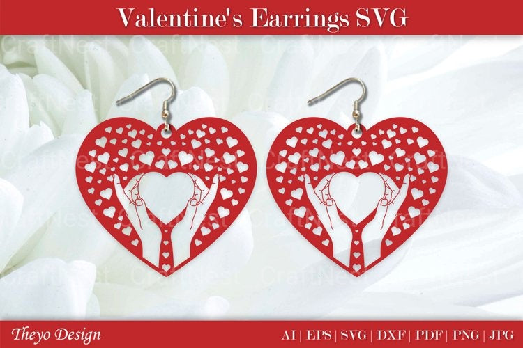 Valentine Earrings SVG Bundle