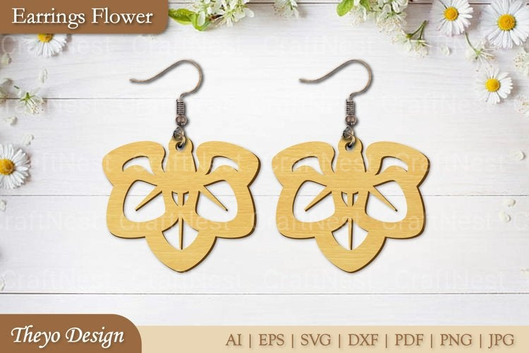 Flower Earrings SVG Bundle