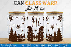 Snowman Can Glass 16 OZ SVG Bundle 6 - CraftNest - Digital Crafting and Art