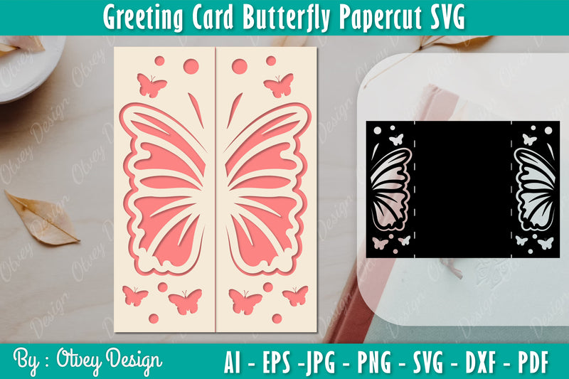 Butterfly Greeting Card SVG Bundle - CraftNest - Digital Crafting and Art