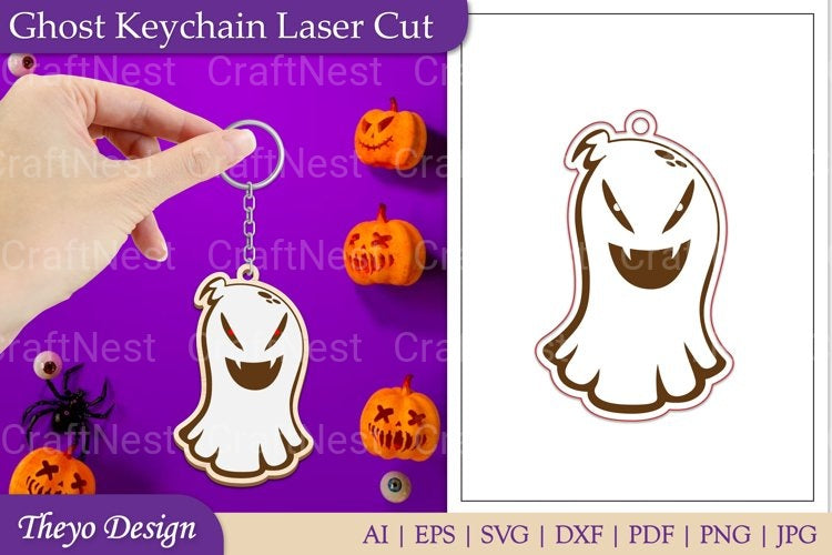 Ghost Keychain SVG Bundle