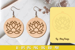 Flower Earring Laser Cut SVG Bundle 22 - CraftNest - Digital Crafting and Art