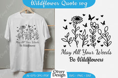 Wildflowers Quote Motivational Sayings SVG Bundle 2 - CraftNest - Digital Crafting and Art
