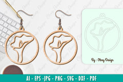 Flower Earring SVG Bundle 38 - CraftNest - Digital Crafting and Art