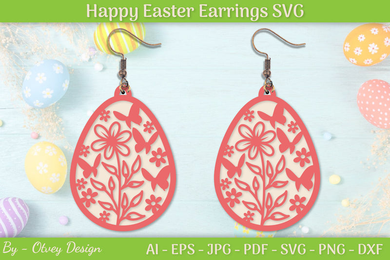 Easter Bunny Earring SVG Bundle 1 - CraftNest - Digital Crafting and Art