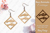 Sea Animals Earrings Laser Cut SVG Bundle