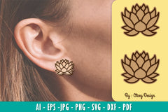 Flower Earring Laser Cut SVG Bundle 132 - CraftNest - Digital Crafting and Art