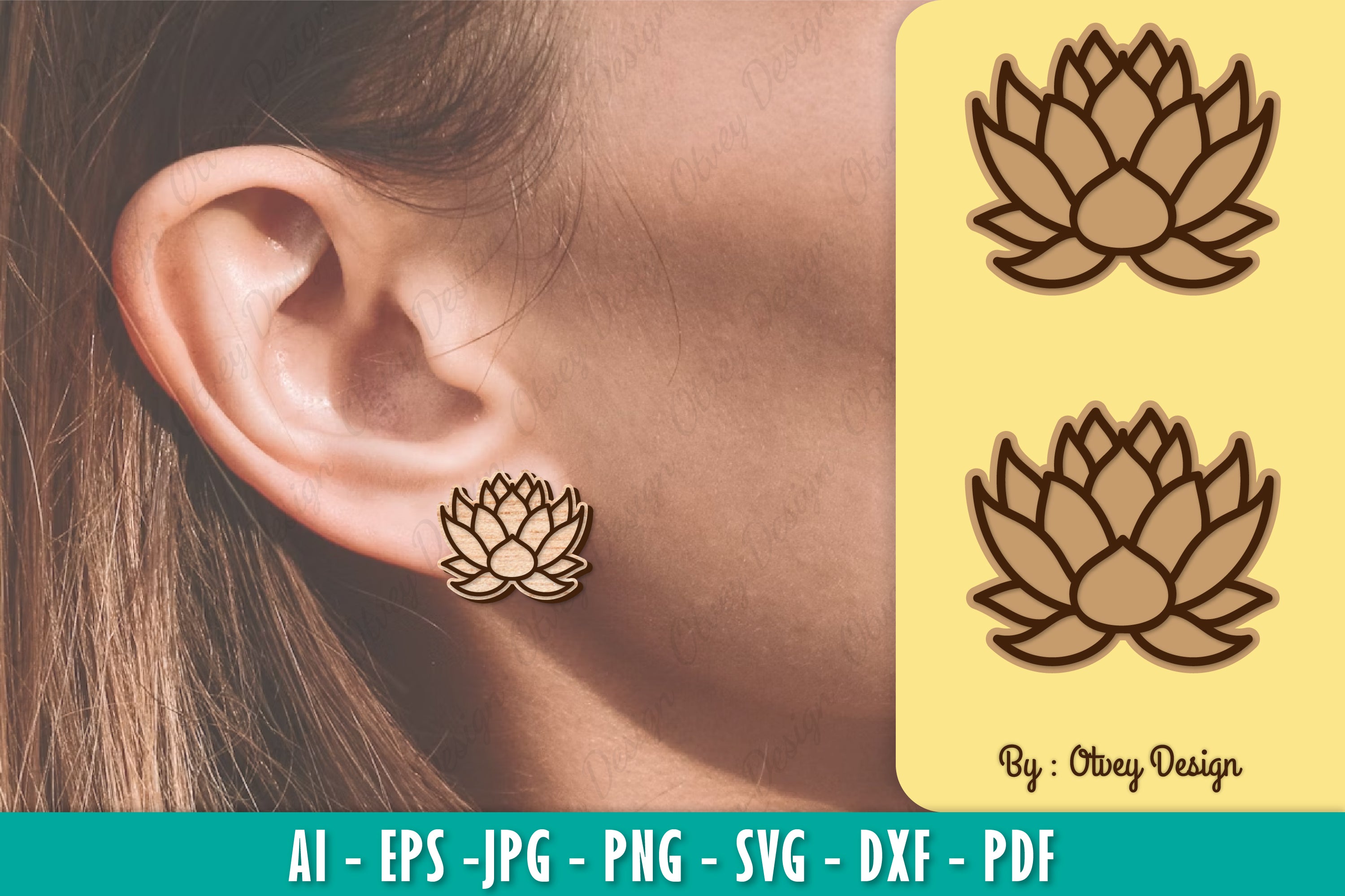 Flower Earring Laser Cut SVG Bundle 132 - CraftNest - Digital Crafting and Art