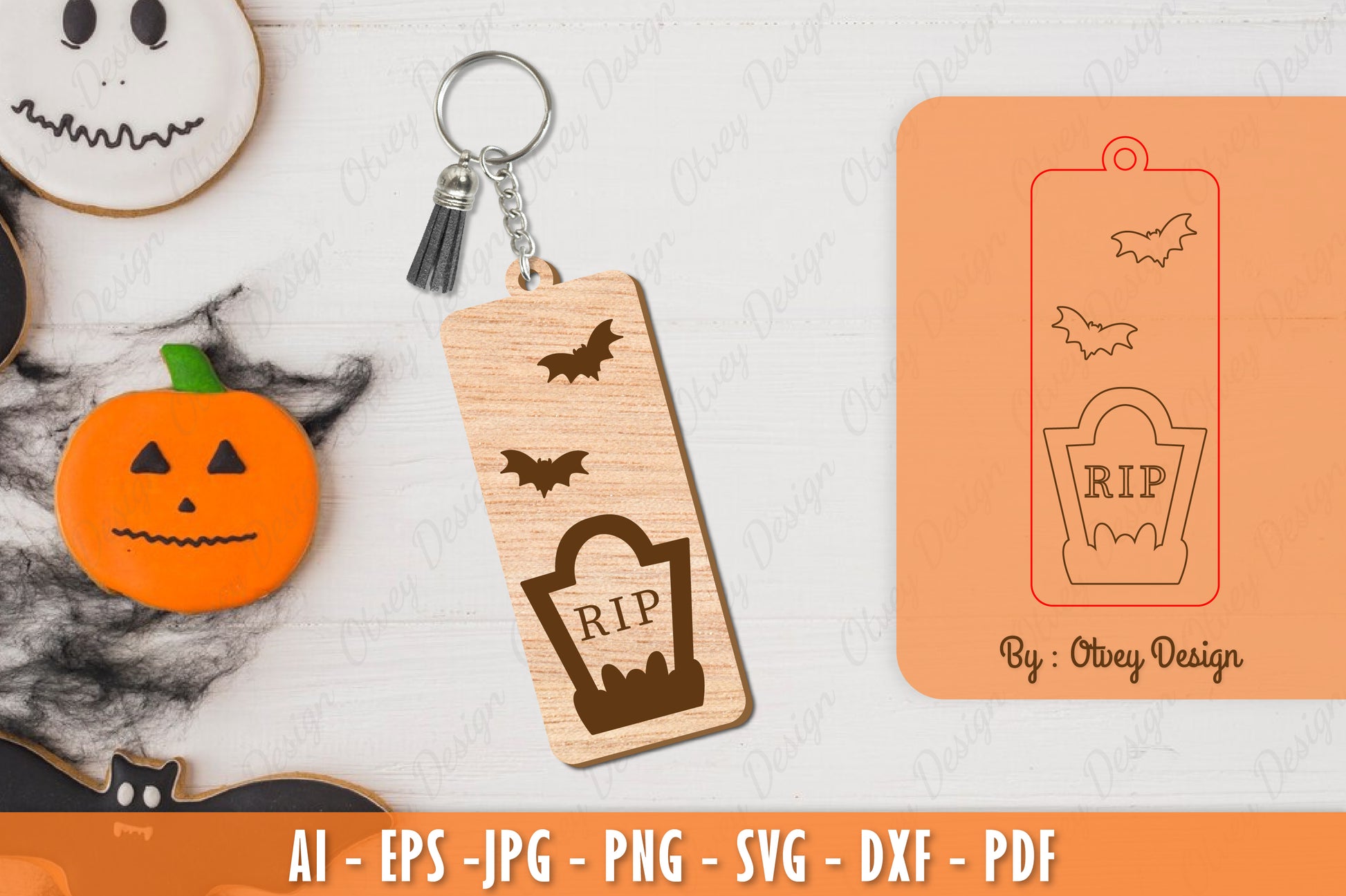 Halloween Keychain Laser Cut SVG Bundle 13 - CraftNest - Digital Crafting and Art