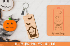 Halloween Keychain Laser Cut SVG Bundle 13 - CraftNest - Digital Crafting and Art