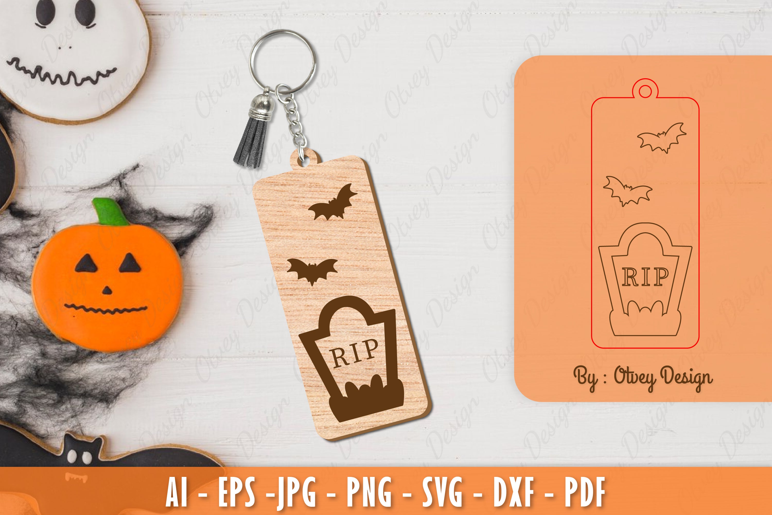 Halloween Keychain Laser Cut SVG Bundle 13 - CraftNest - Digital Crafting and Art