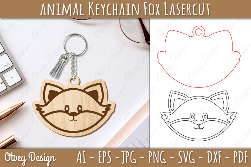 Animal Head Keychain SVG Bundle 1 - CraftNest - Digital Crafting and Art