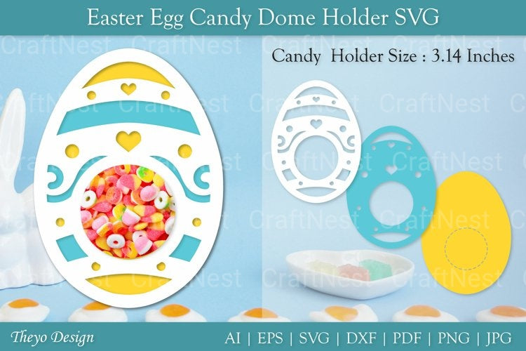 Easter Candy Dome Holder SVG Bundle