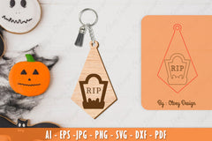 Halloween Keychain Laser Cut SVG Bundle 46 - CraftNest - Digital Crafting and Art