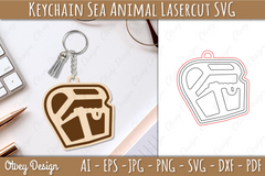 Keychain Sea Animal Lasercut SVG Bundle 2 - CraftNest - Digital Crafting and Art