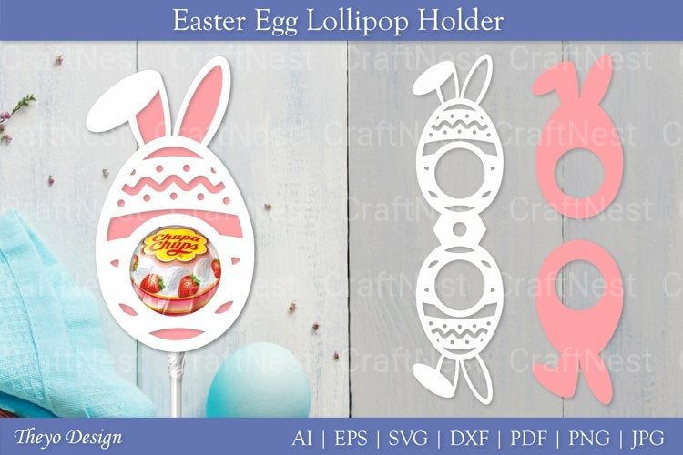 Easter Egg Lollipop Holder SVG Bundle