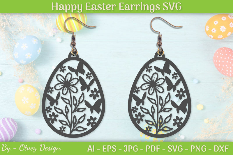 Easter Bunny Earring SVG Bundle 11 - CraftNest - Digital Crafting and Art