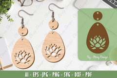 Flower Earrings Laser Cut SVG Bundle 22 - CraftNest - Digital Crafting and Art