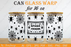 Halloween 16 oz Can Glass Wrap SVG Bundle 16 - CraftNest - Digital Crafting and Art