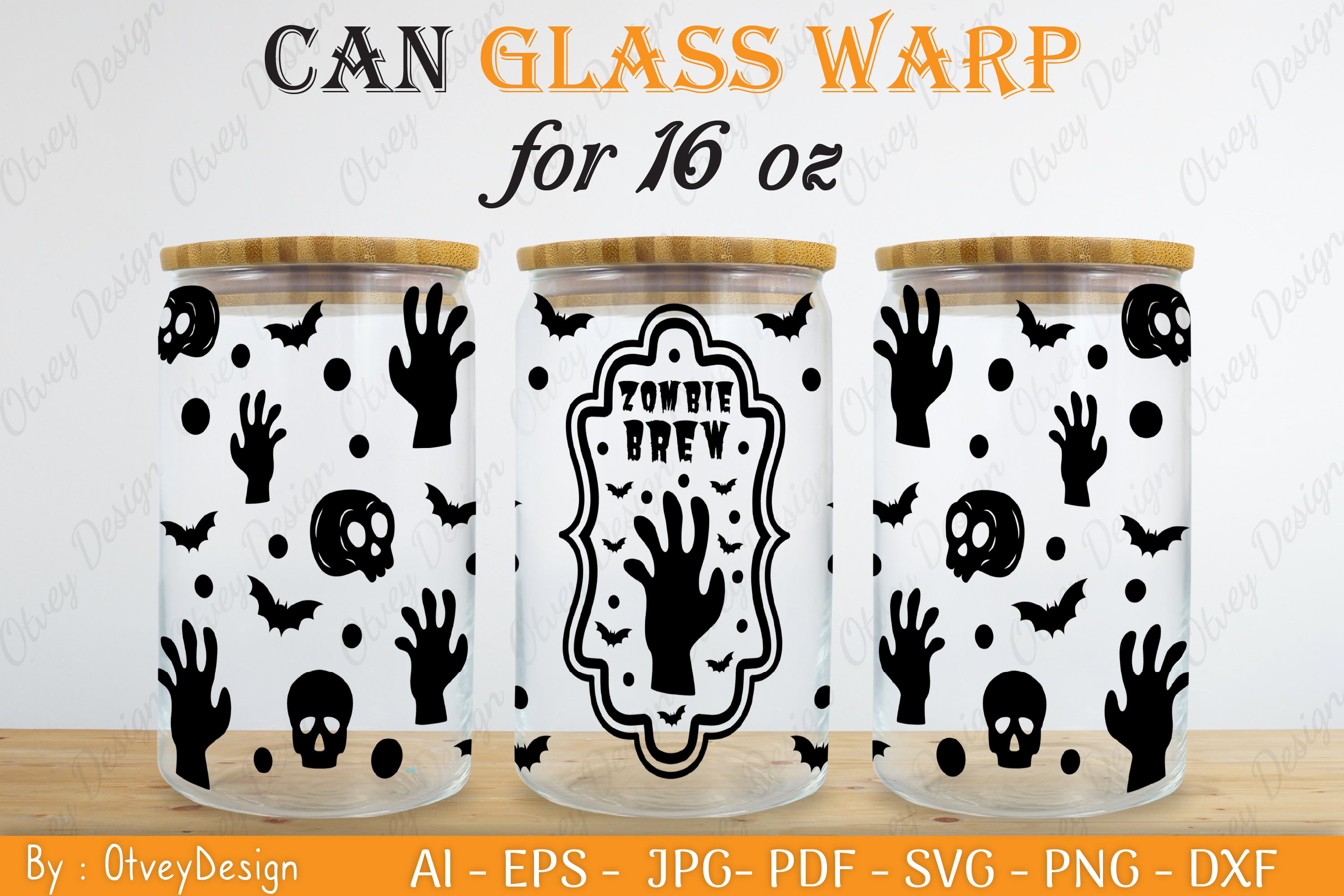 Halloween Can Glass Wrap SVG Bundle - CraftNest - Digital Crafting and Art