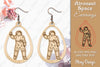Astronaut Space Keychain Earring SVG Bundle
