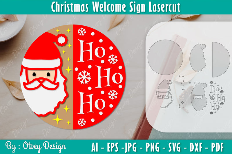 Christmas Welcome Sign SVG Bundle 2 - CraftNest - Digital Crafting and Art