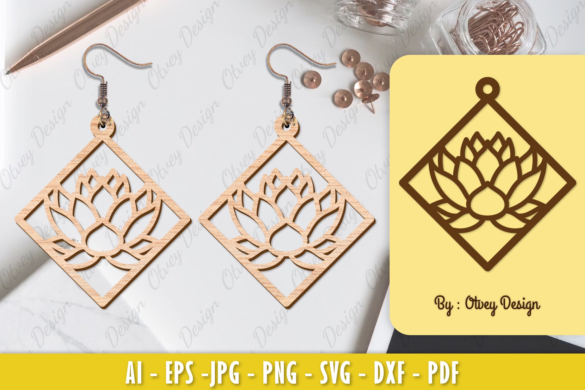 Flower Earring Laser Cut SVG Bundle 2 - CraftNest - Digital Crafting and Art