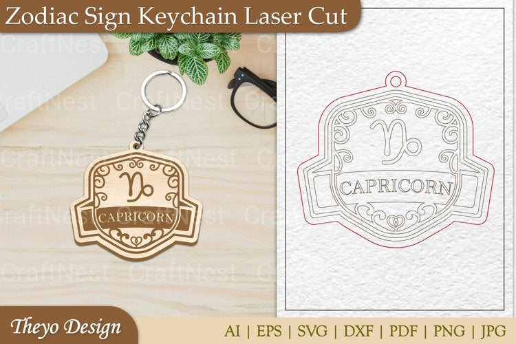 Zodiac Keychain SVG Bundle