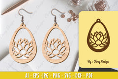 Flower Earring Laser Cut SVG Bundle 32 - CraftNest - Digital Crafting and Art