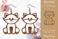 Animal Earrings SVG Bundle 2 - CraftNest - Digital Crafting and Art