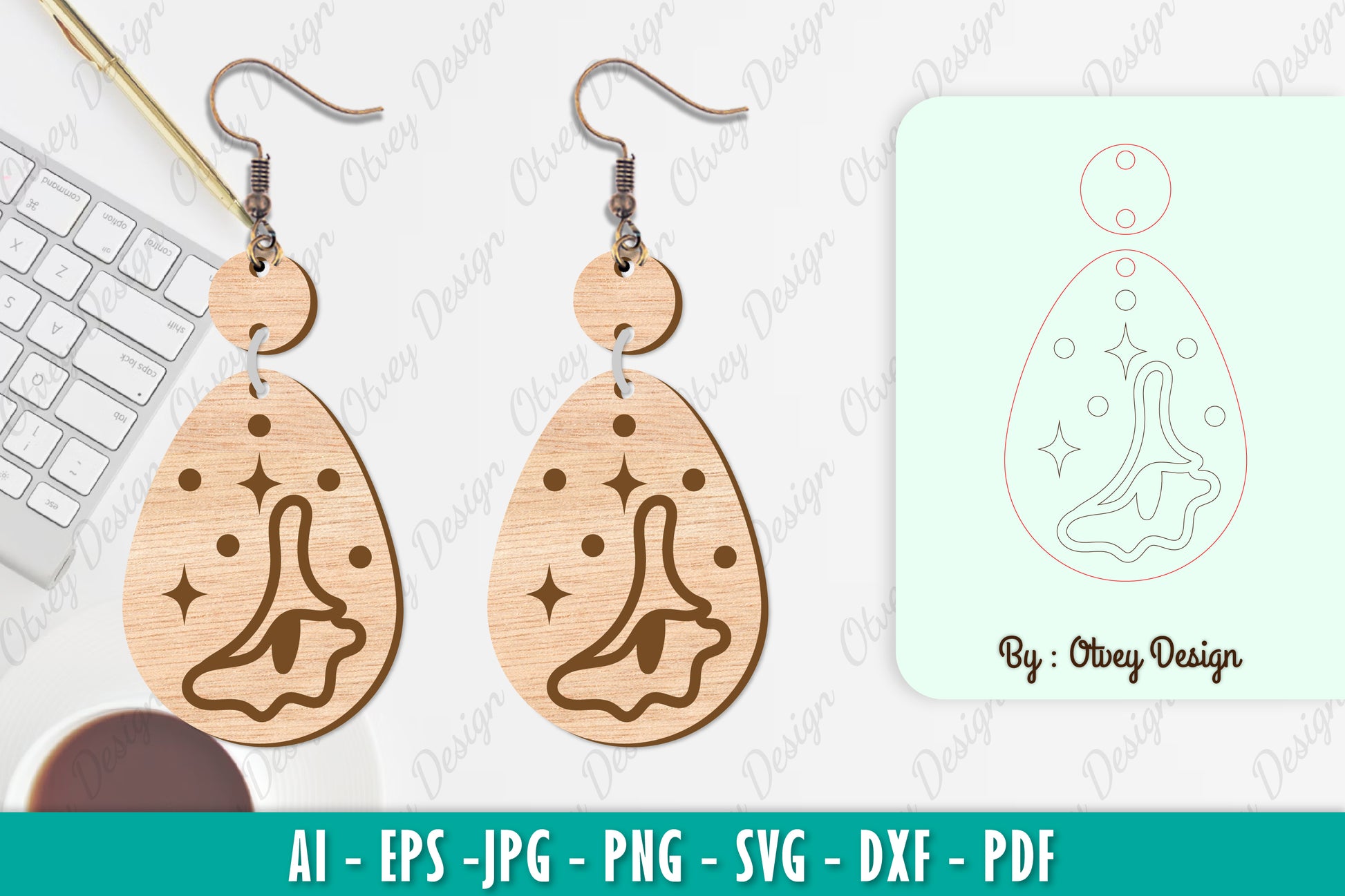 Flower Earring SVG Bundle 74 - CraftNest - Digital Crafting and Art