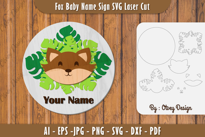 Baby Name Sign SVG Laser Cut Bundle 2 - CraftNest - Digital Crafting and Art