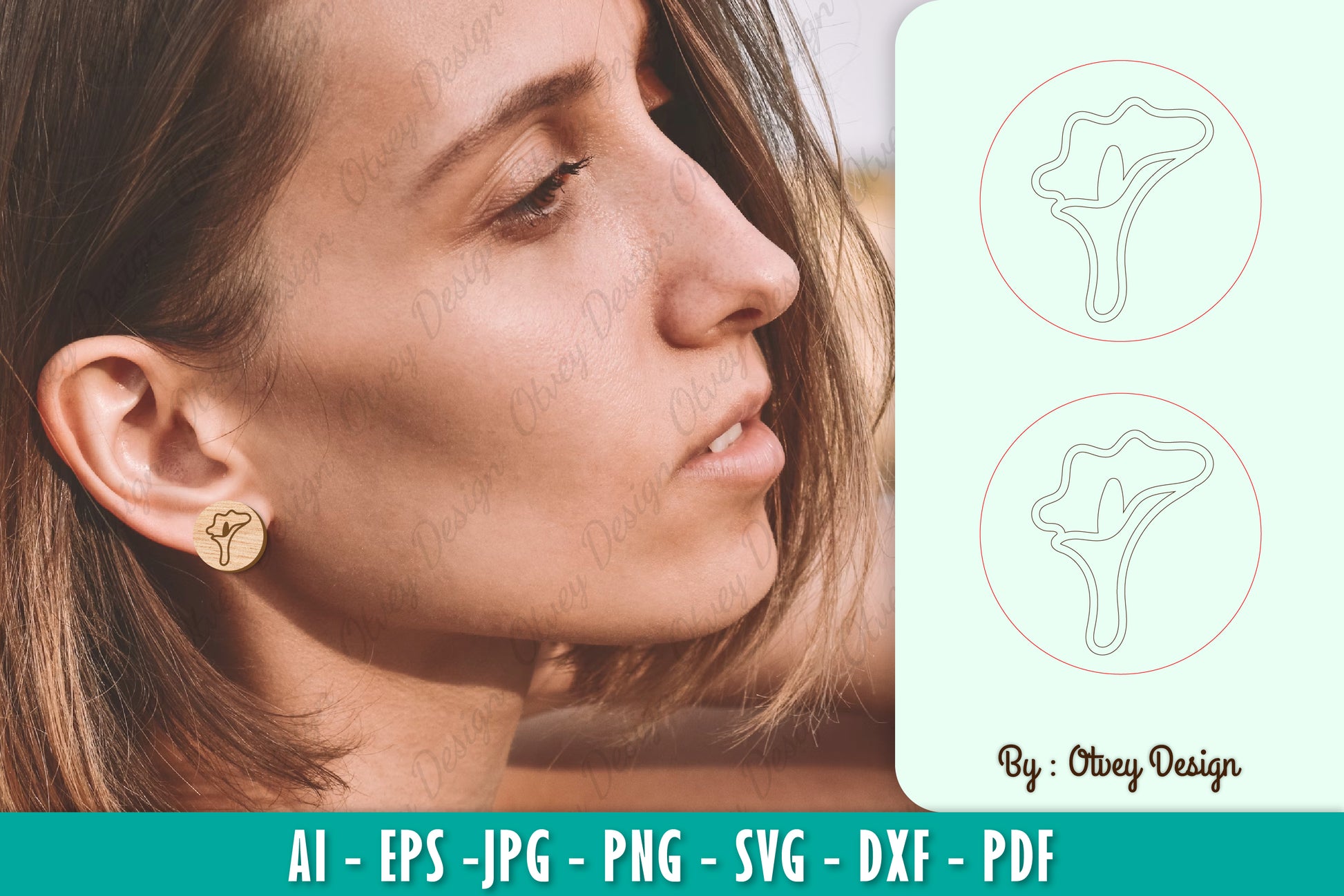 Flower Earring SVG Bundle 50 - CraftNest - Digital Crafting and Art